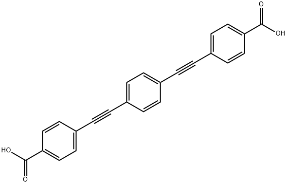 Benzoic acid, 4,4'-(1,4-phenylenedi-2,1-ethynediyl)bis- Struktur