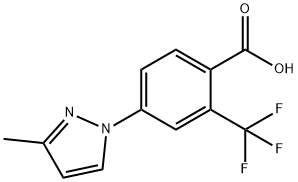 4-(3-Methyl-1H-pyrazol-1-yl)-2-trifluoromethylbenzoic acid Struktur