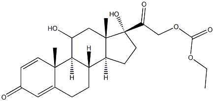 Prednisolone 21-Ethylcarbonate Struktur