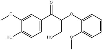 1-(4-Hydroxy-3-Methoxyphenyl)-3-hydroxy-2-(2-Methoxyphenoxy) propane-1-one Struktur