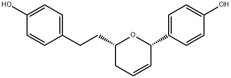 4-[(2S,6S)-5,6-Dihydro-6-[2-(4-hydroxyphenyl)ethyl]-2H-pyran-2-yl]phenol