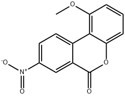 1-Methoxy-8-nitro-6H-dibenzo[b,d]pyran-6-one Struktur