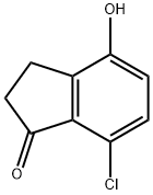 7-Chloro-4-hydroxy-2,3-dihydro-1H-inden-1-one Struktur