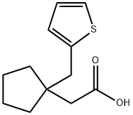 2-(1-(Thiophen-2-ylMethyl)cyclopentyl)acetic acid Struktur