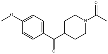 1-(4-(4-Methoxybenzoyl)piperidin-1-yl)ethanone Struktur