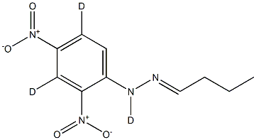 Butyraldehyde 2,4-Dinitrophenylhydrazone-d3 Struktur