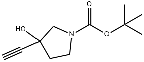 1-Boc-3-ethynyl-3-hydroxypyrrolidine Struktur