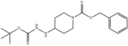 Benzyl 4-(2-(tert-butoxycarbonyl)hydrazinyl)piperidine-1-carboxylate Struktur