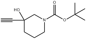 3-Ethynyl-3-hydroxy-piperidine-1-carboxylic acid tert-butyl ester Struktur