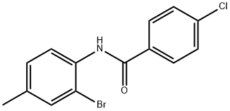 N-(2-bromo-4-methylphenyl)-4-chlorobenzamide Struktur