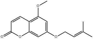 5-Methoxy-7-[(3-methyl-2-buten-1-yl)oxy]-2H-1-benzopyran-2-one Struktur