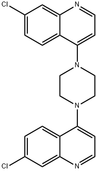 1,4-Bis(7-chloroquinolin-4-yl)piperazine Struktur