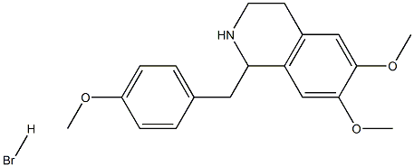 1,2,3,4-Tetrahydro-6,7-diMethoxy-1-(p-Methoxybenzyl)isoquinoline HydrobroMide Struktur