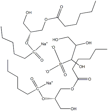 1,2-dihexanoyl-sn-glycero-3-phospho-(1'-rac-glycerol) (sodiuM salt) Struktur