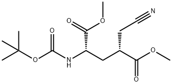 (4R)-N-(tert-Butyloxycarbonyl)-4-(cyanoMethyl)-L-glutaMic Acid 1,5-DiMethyl Ester Struktur