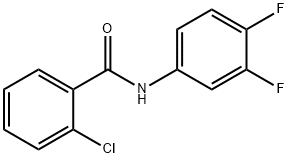 2-chloro-N-(3,4-difluorophenyl)benzamide Struktur