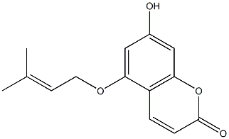 7-Hydroxy-5-[(3-methyl-2-buten-1-yl)oxy]-2H-1-benzopyran-2-one Struktur