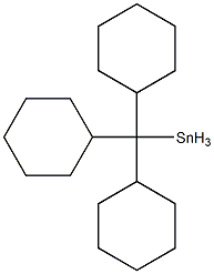 Tricyclohexylmethyltin Struktur