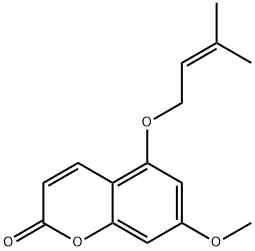 5-Prenyloxy-7-methoxycoumarin Struktur