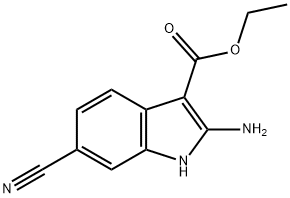 Ethyl 2-aMino-6-cyano-1H-indole-3-carboxylate Struktur