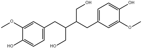 2,3-Bis(4-hydroxy-3-methoxybenzyl)butane-1,4-diol Struktur