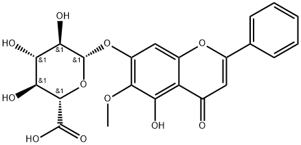 Oroxylin A-7-O-glucuronide Structure