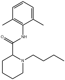 (±)-1-butyl-N-(2,6-dimethylphenyl)piperidine-2-carboxamide  Struktur