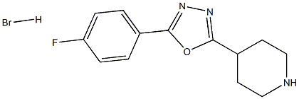 2-(4-Fluorophenyl)-5-(piperidin-4-yl)-1,3,4-oxadiazole hydrobroMide Struktur