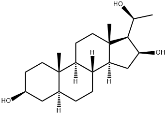 (16S,20S)-5alpha-Pregnan-3beta,16,20-triol Struktur