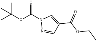 1-tert-butyl 4-ethyl 1H-pyrazole-1,4-dicarboxylate Struktur