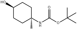 TRANS-4-(BOC-アミノ)-4-メチルシクロヘキサノール 化學(xué)構(gòu)造式