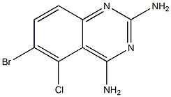 6-BROMO-5-CHLORO-2,4-DIAMINOQUINAZOLINE Struktur