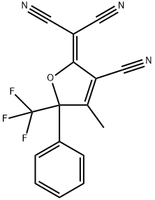 2-dicyanoMethylene-3-cyano-4-Methyl-5-phenyl-5- trifluoroMethyl-2,5-dihydrofuran Struktur