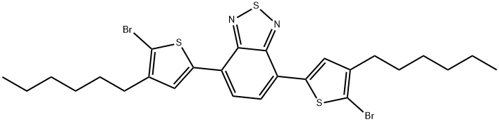 4,7-Bis(5-broMo-4-hexylthiophen-2-yl)benzo[c][1,2,5]thiadiazole Struktur