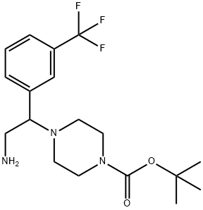 1-Boc-4-(2-aMino-1-(3-(trifluoroMethyl)-phenyl)ethyl)-piperazine Struktur