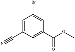 3-BroMo-5-cyanobenzoic acid Methyl ester Struktur