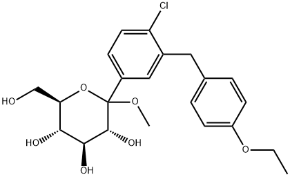 (3R,4R,5R,6S)-2-(acetoxyMethyl)-6-(4-chloro-3-(4-ethoxybenzyl)phenyl)tetrahydro-2H-pyran-3,4,5-triyl triacetate Struktur