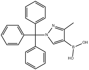 3-Methyl-1-trityl-1H-pyrazol-4-ylboronic acid Struktur