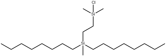 2-(DI-n-OCTYLMETHYLSILYL)ETHYLDIMETHYLCHLOROSILANE Struktur