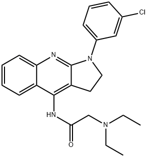 AcetaMide,N-[1-(3-chlorophenyl)-2,3-dihydro-1H-pyrrolo[2,3-b]quinolin-4-yl]-2-(diethylaMino)- Struktur