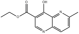 4-hydroxy-6-Methyl-1,5-Naphthyridine-3-carboxylic acid ethyl ester Struktur