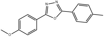 methyl 4-[5-(4-methylphenyl)-1,3,4-oxadiazol-2-yl]phenyl ether Struktur