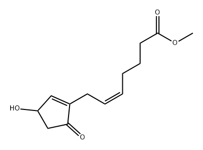 5-Heptenoic acid, 7-(3-hydroxy-5-oxo-1-cyclopenten-1-yl)-, Methyl ester, (5Z)- Struktur