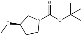 (R)-3-Methoxy-pyrrolidine-1-carboxylic acid tert-butyl ester Struktur