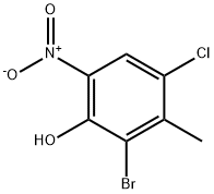 2-BroMo-4-chloro-3-Methyl-6-nitro-phenol Struktur