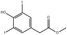 4-Hydroxy-3,5-diiodo-benzeneacetic Acid Methyl Ester Struktur