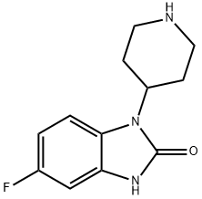 5-fluoro-1,3-dihydro-1-(4-piperidinyl)-2H-benziMidazol-2-one Struktur