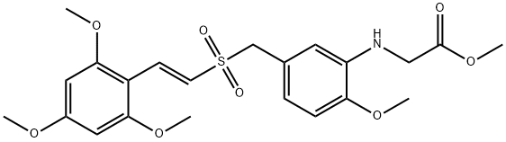 (E)-Methyl 2-(2-Methoxy-5-((2′,4′,6′-triMethoxystyrylsulfonyl)Methyl)phenylaMino)acetate Struktur