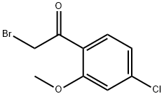 Ethanone, 2-broMo-1-(4-chloro-2-Methoxyphenyl)- Struktur