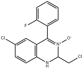 6-Chloro-2-(chloroMethyl)-4-(2-fluorophenyl)-1,2-dihydroquinazoline 3-Oxide Struktur